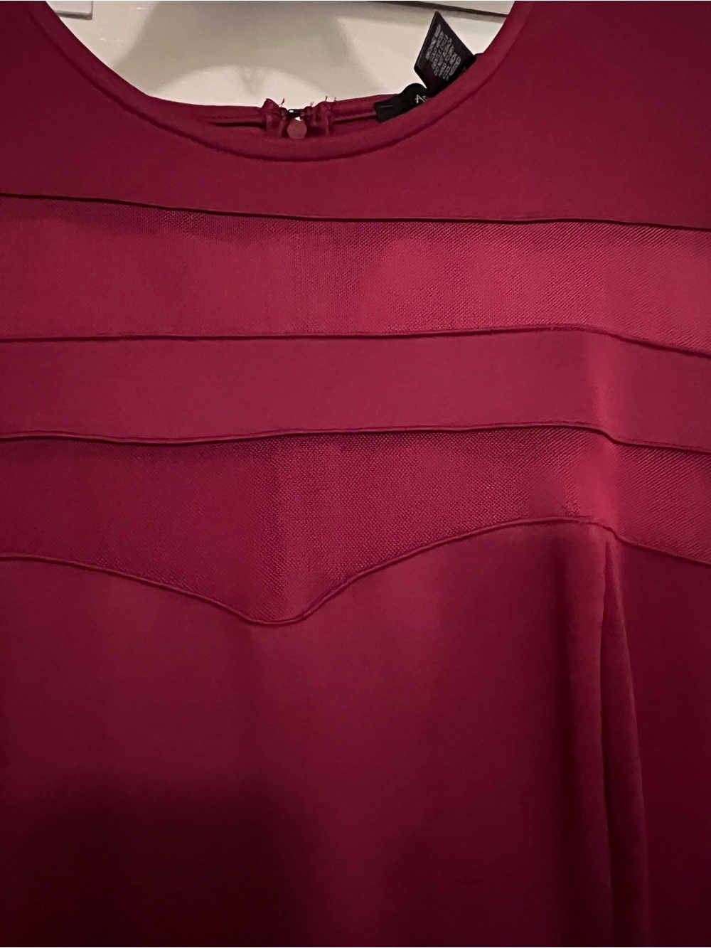 Ashley Stewart Wine Sleeveless Fit & Flare Dress - Picture 4 of 4